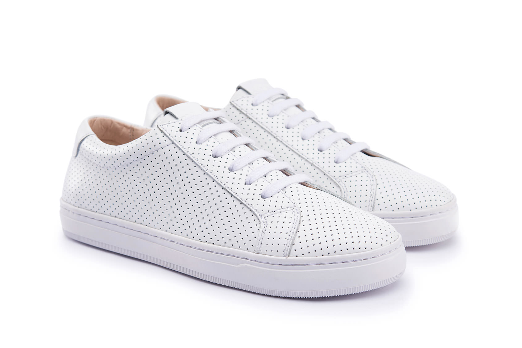 Syou co l03 all white leather dot overview