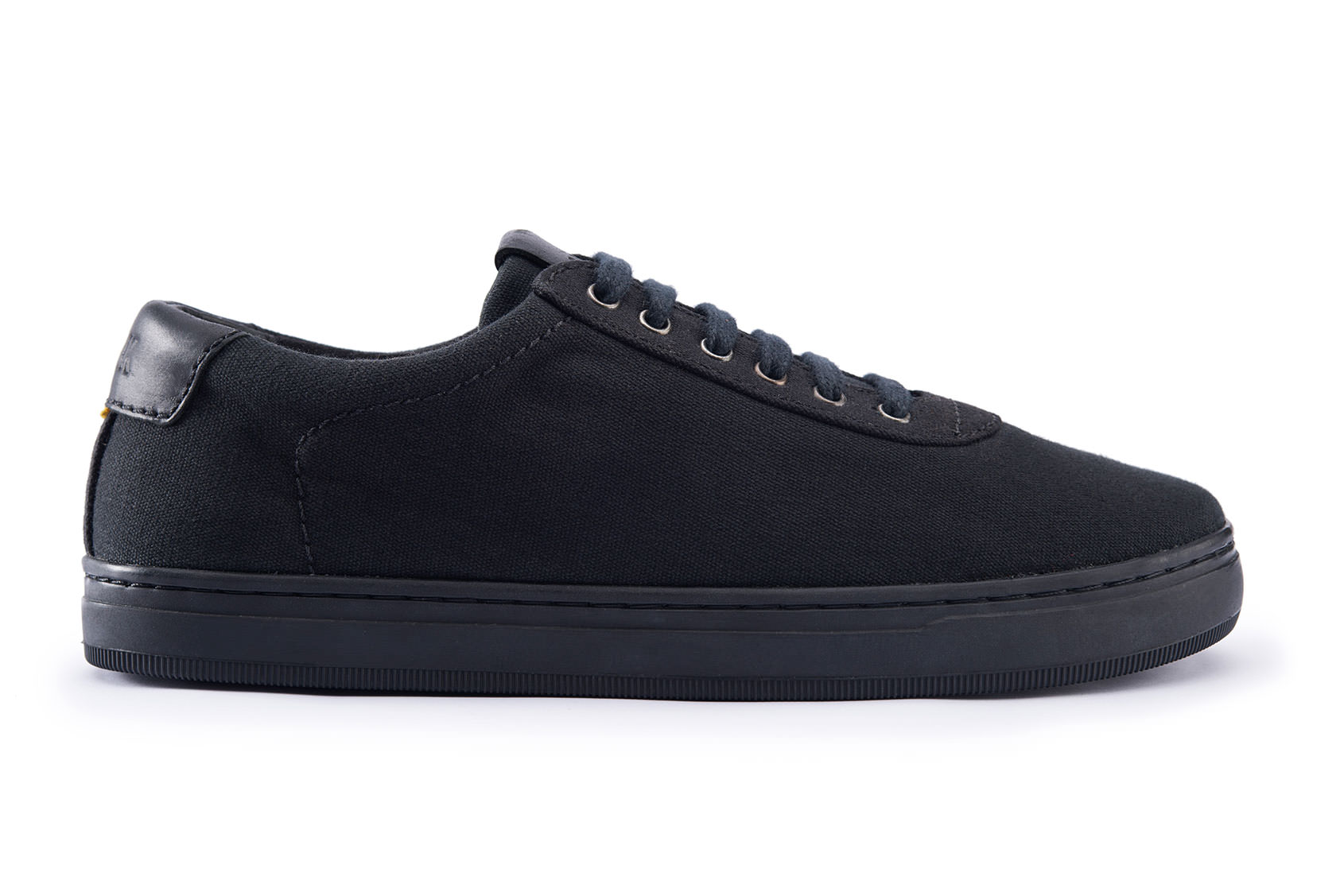Co 13 all black sneakers syou side view